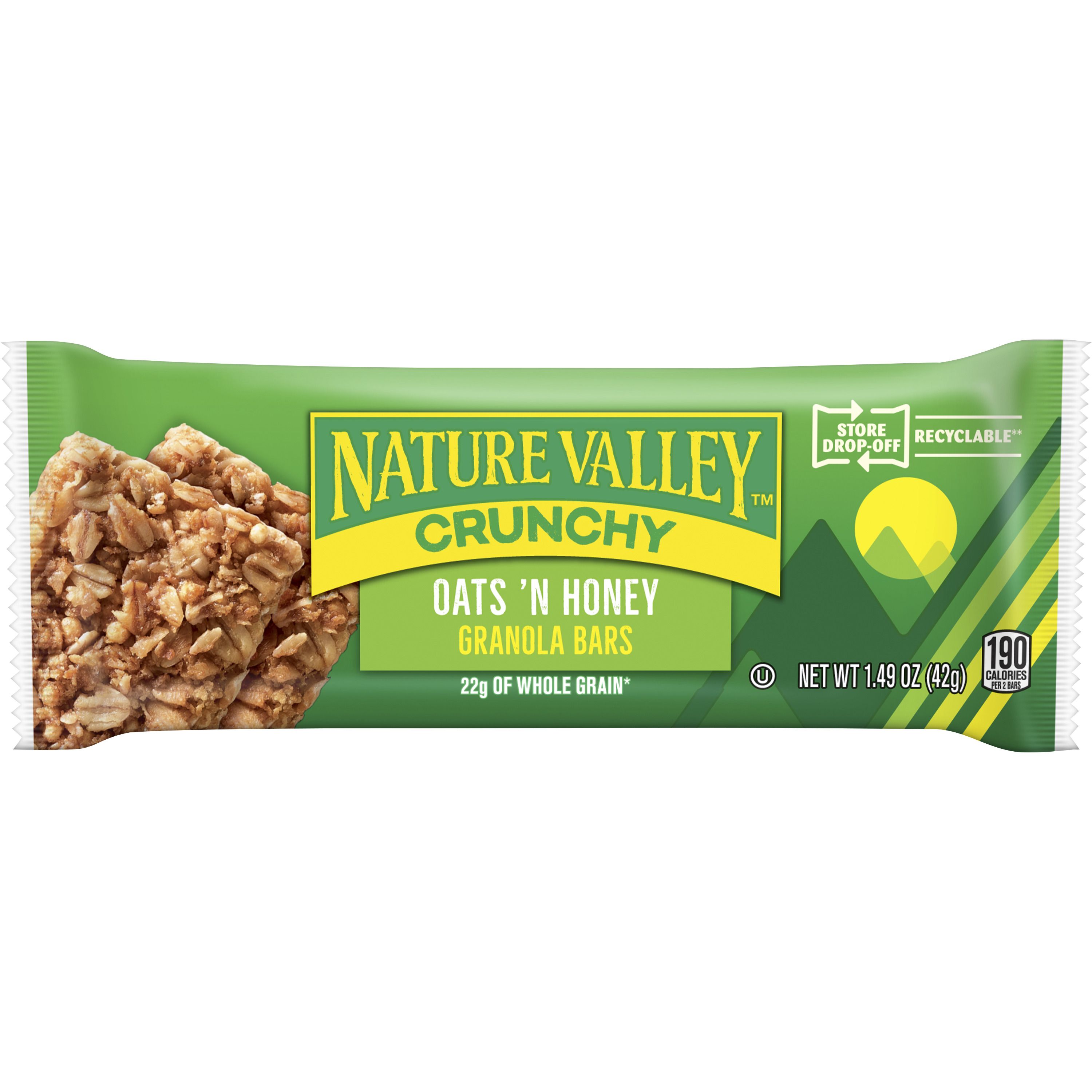 Nature Valley™ Crunchy Granola Bars Oats 'N Honey (Double Bar) (18 ct) 1.49  oz