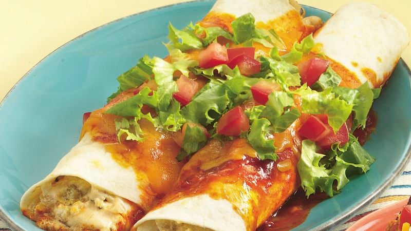 Spicy Chicken Enchiladas for Two