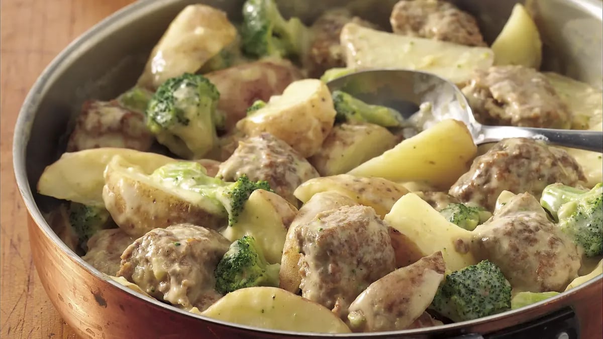 Creamy Meatballs and Potatoes