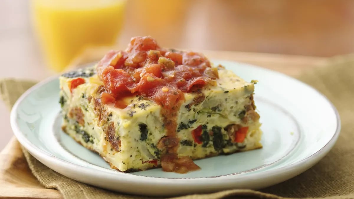 Skinny Italian Sausage Egg Bake