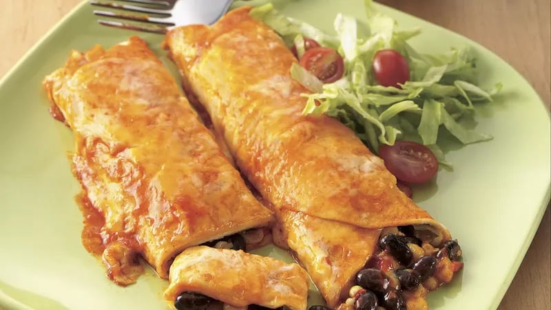 Black Bean and Corn Enchiladas