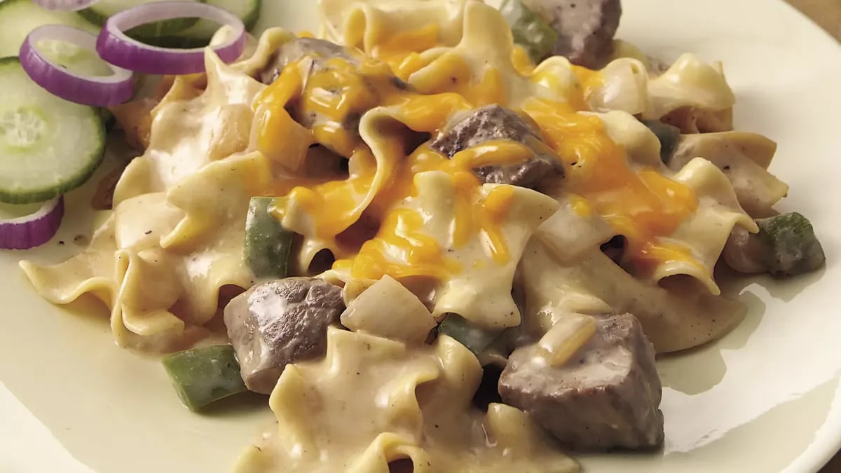 Philly Cheesesteak Casserole