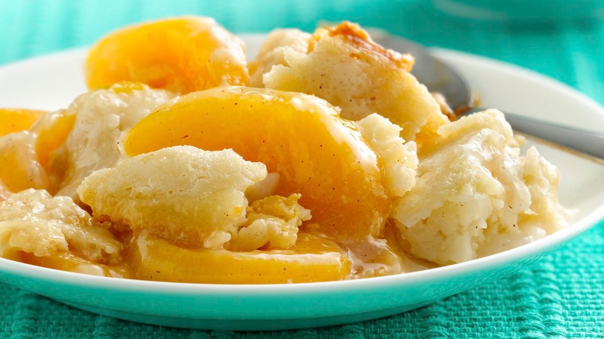 Easy crockpot dessert! #peaches #summer #recipes #desserts #sweets #cooking  #easy #life #lifehacks #viral #wow #omg #reel #reels #viralreels  #reelsviral #fyp #f… in 2023