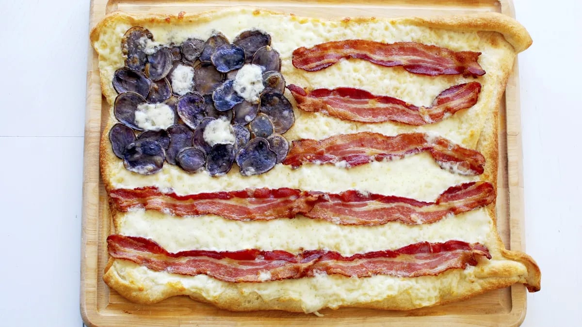 Bacon Flag Pizza