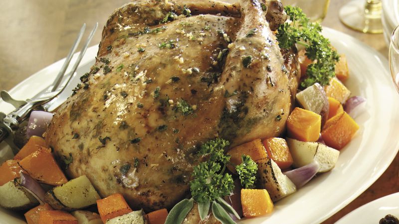 Roasted Chicken with Garlic and Herbs - Dinner at the Zoo