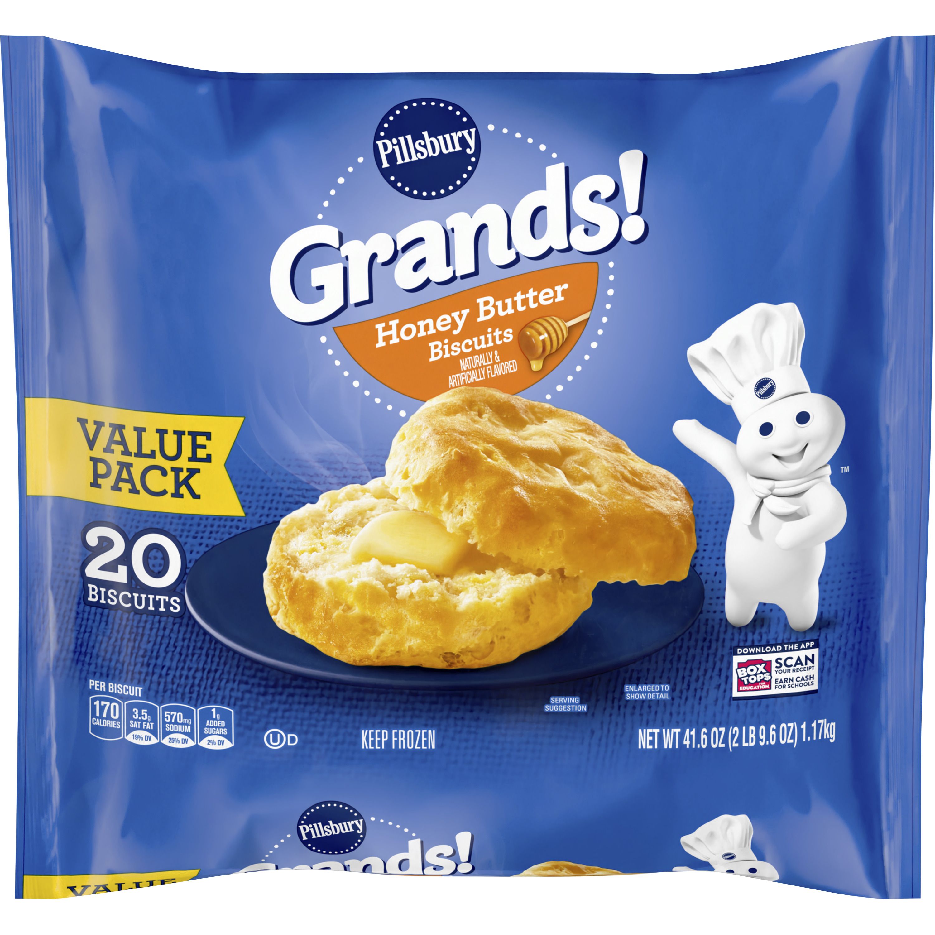 Grands!™ Honey Butter Frozen Biscuits (20 count) - Front