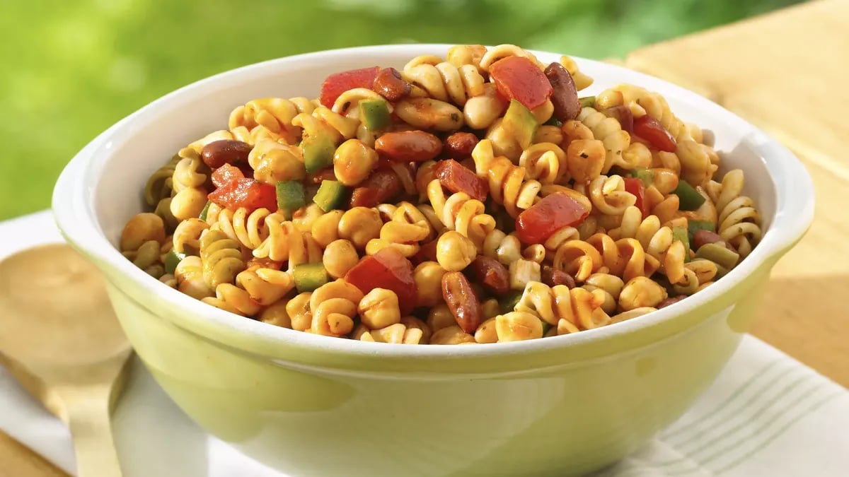 Three-Bean Pasta Salad