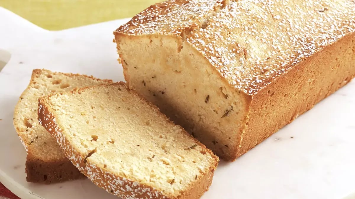 Lemon Rosemary Pound Cake