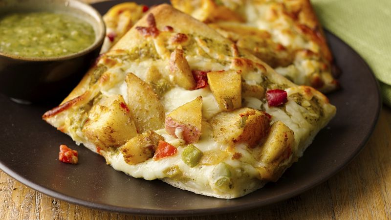 Grilled Potato and Roasted Salsa Verde Pizza