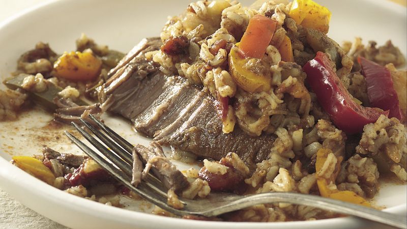 Slow-Cooker Tex-Mex Steak and Rice