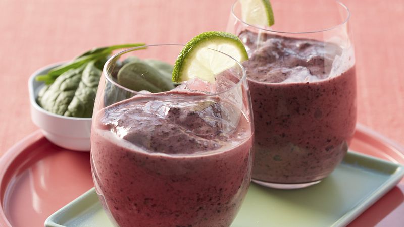 Spinach Blueberry Pomegranate Smoothies