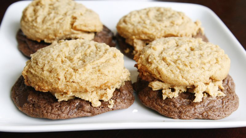 Peanut Butter Overload Chocolate Stacked Cookies
