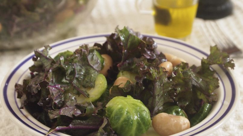 Kale, Brussels Sprouts and Butter Bean Salad