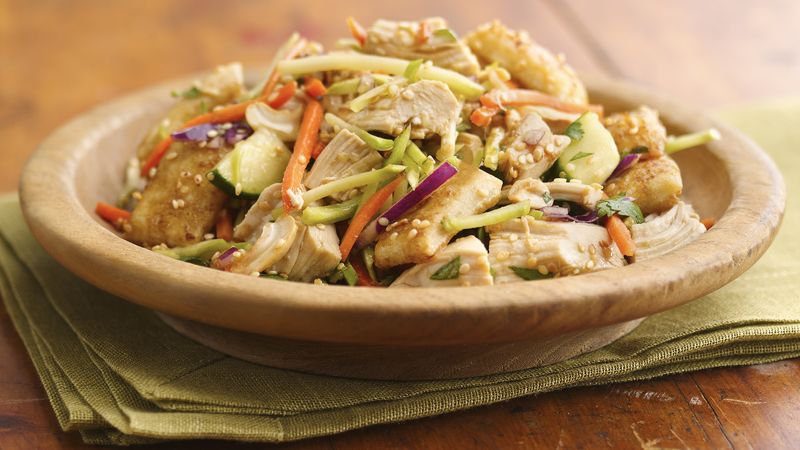 Sesame-Crouton Asian Chicken Salad