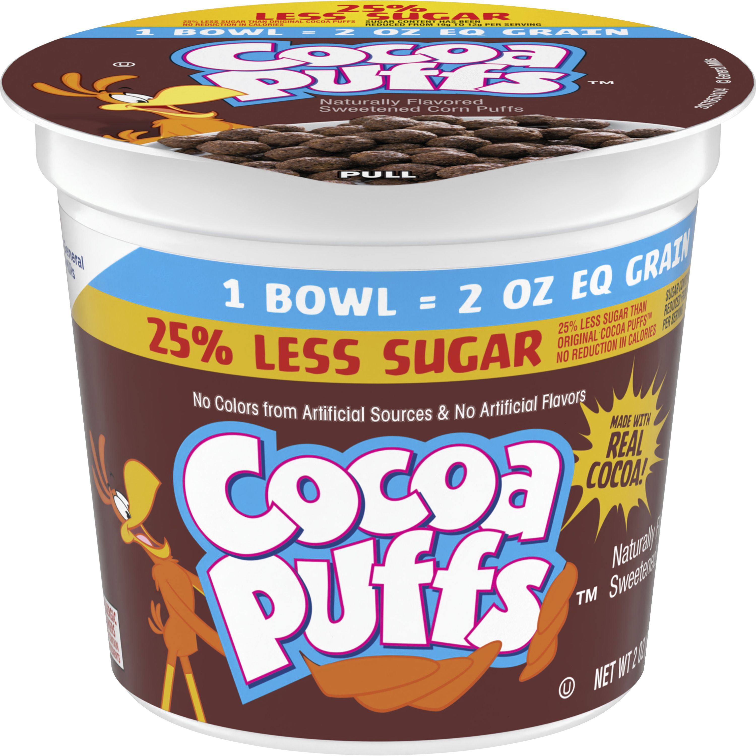 Coco Puffs Rocks Cocoa Puffs™ Cereal 25% Less Sugar Single Serve K12 2oz Eq Grain