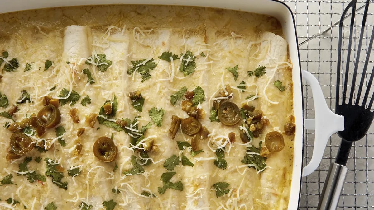 Easy White Chicken Enchiladas