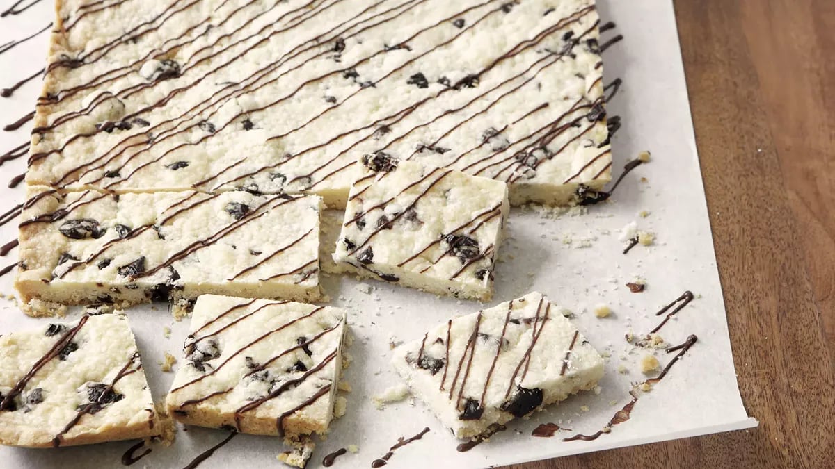 Chocolate-Glazed Cherry Shortbread Bars