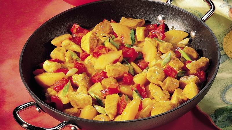 Curried Chicken and Peaches