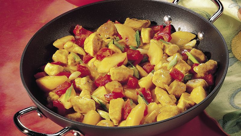 Curried Chicken and Peaches