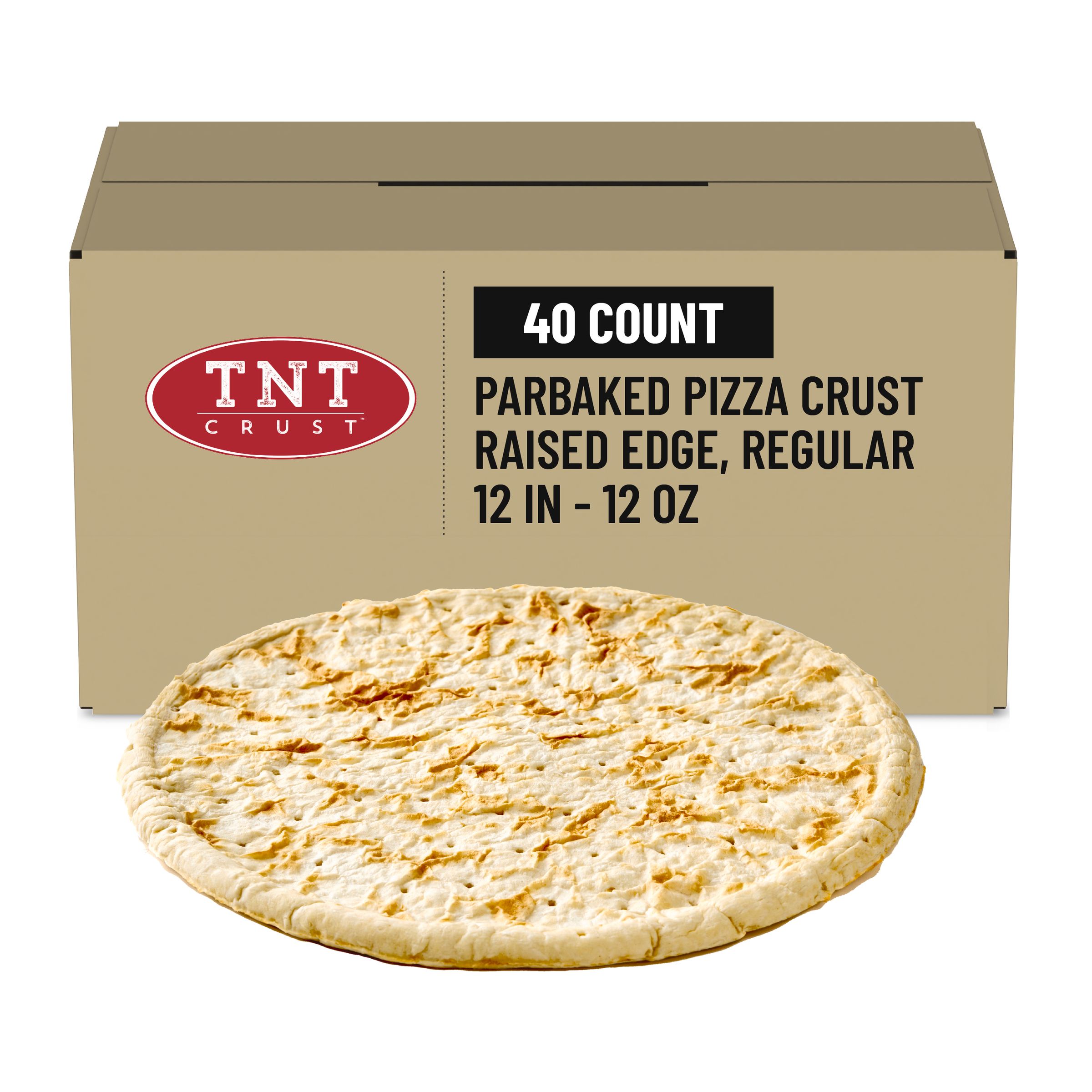  Case Optimized Hero TNT Crust Frozen Parbaked Pizza Crust Raised Edge 12 in 40/12 OZ