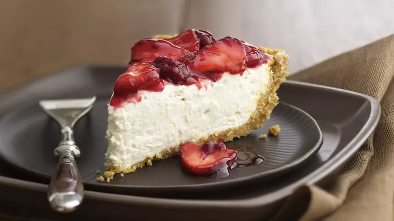 No-Bake Strawberry-Raspberry Cheesecake