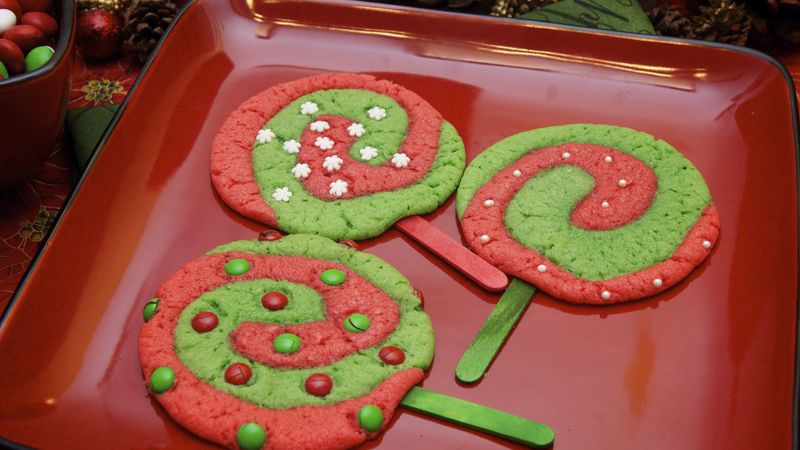 Christmas Lollipop Sugar Cookies