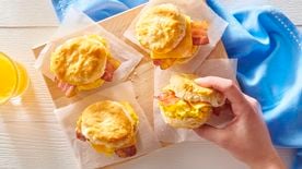 Pams Party & Practical Tips: Bacon, Egg, and Cheese Biscuit Waffle