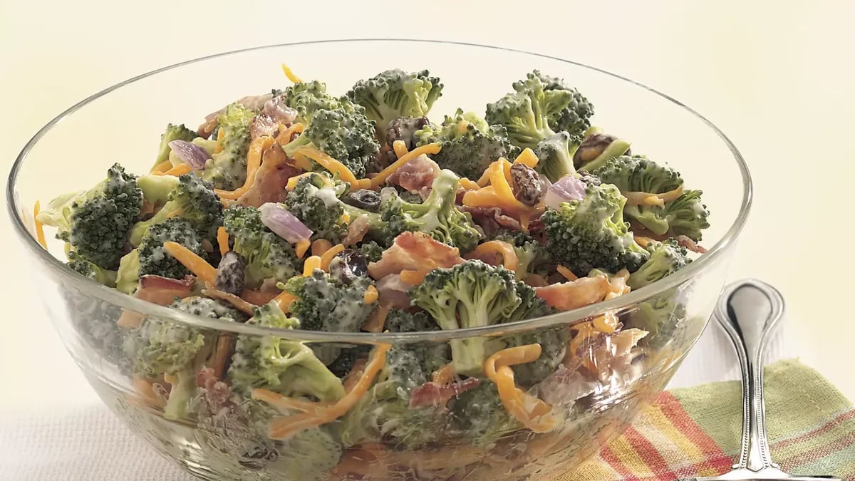 Broccoli, Bacon and Cheddar Toss