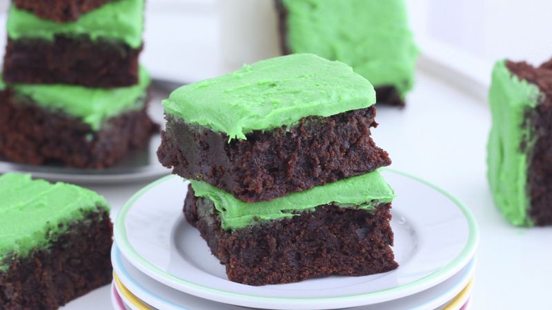 Frosted Mint Chocolate Brownies