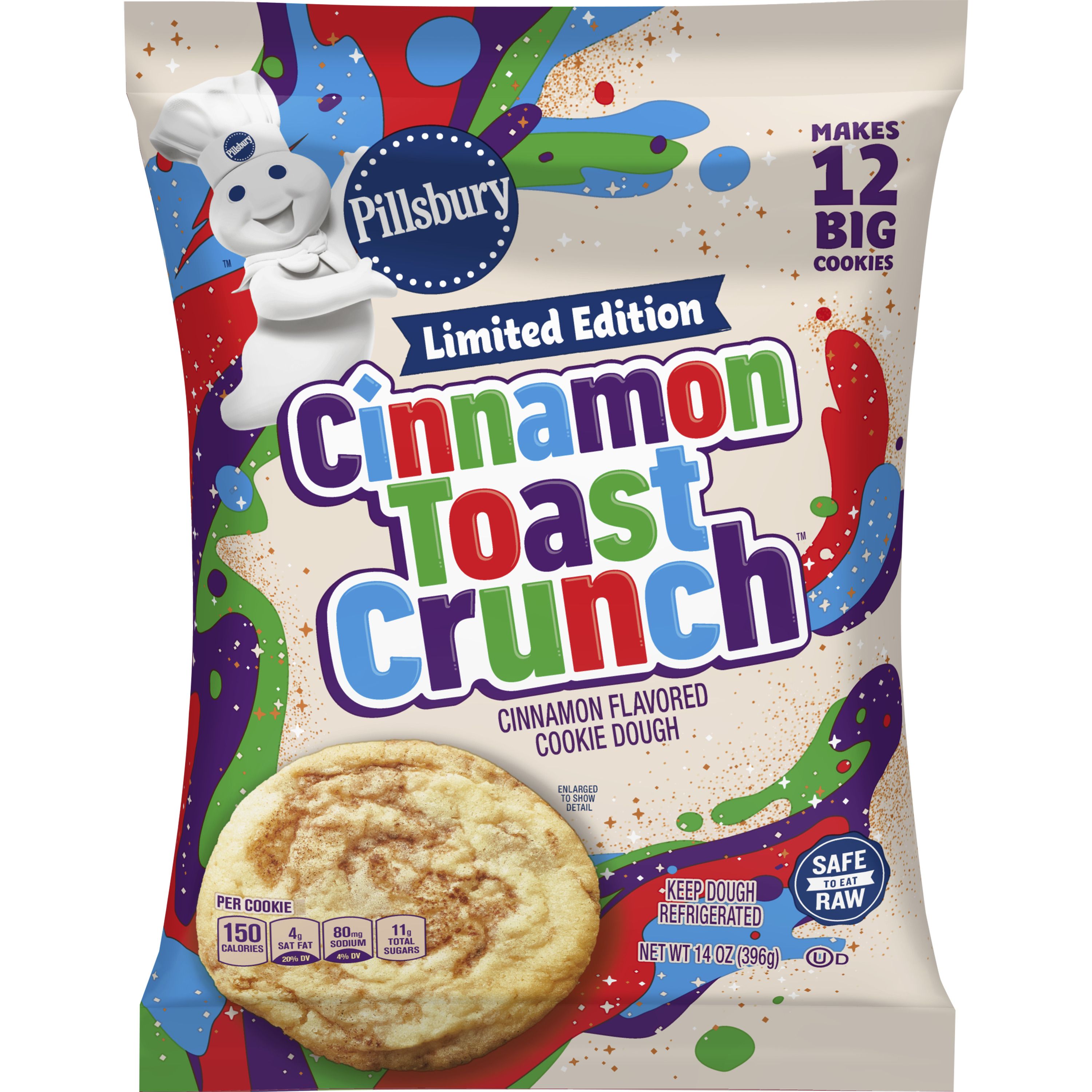 Pillsbury™ Ready to Bake! Cinnamon Toast Crunch Cookie Dough 12 Count - Front