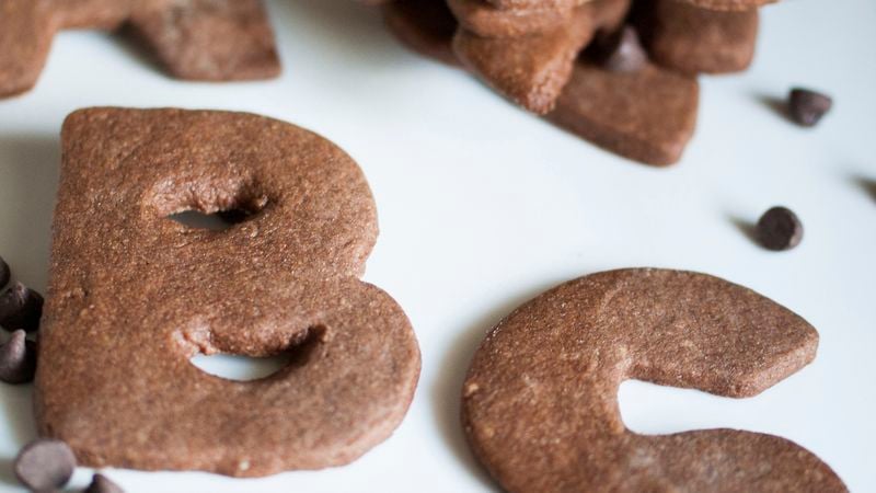 Chocolate-Cinnamon Letter Cookies