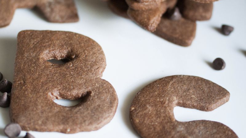 Chocolate-Cinnamon Letter Cookies
