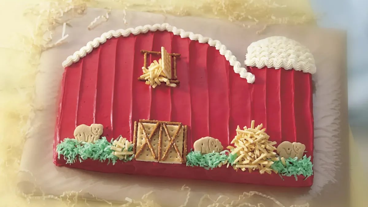 Little Red Barn Cake