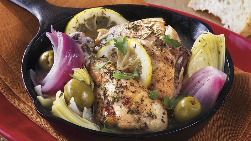 Slow-Cooker Mediterranean Braised Chicken