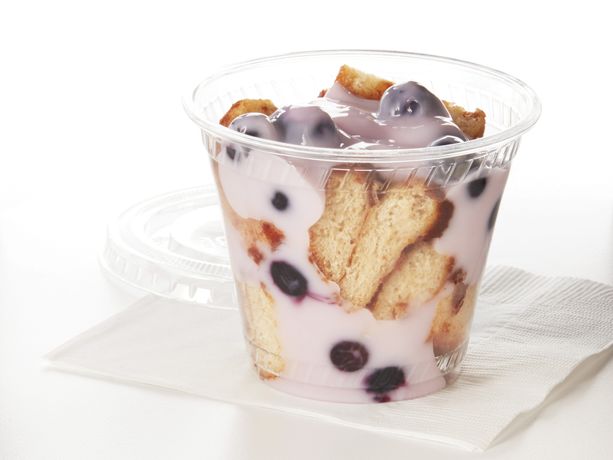 Blueberry Swirl Cinnamon Roll Yogurt Parfait