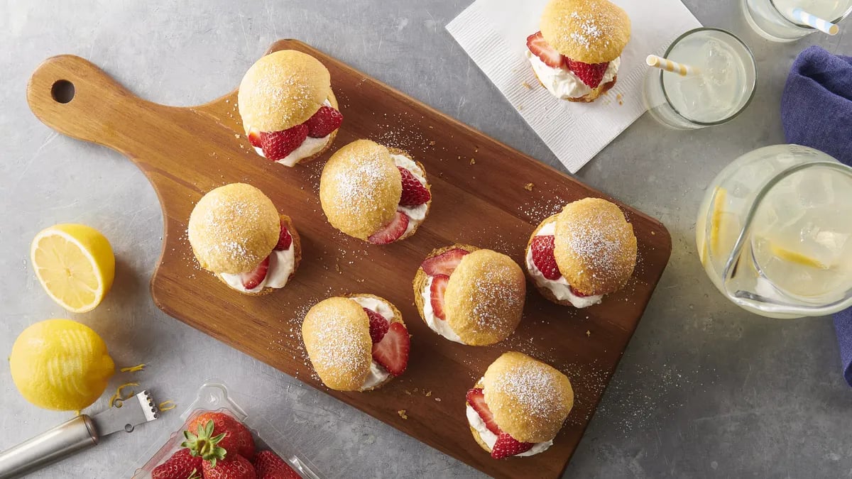 Strawberry Lemonade Crescent Cream Puffs