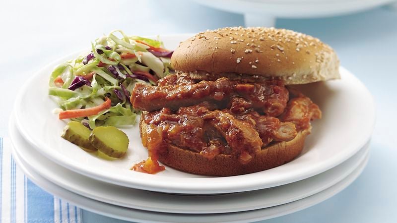 Slow-Cooked Barbecued Pork on Buns