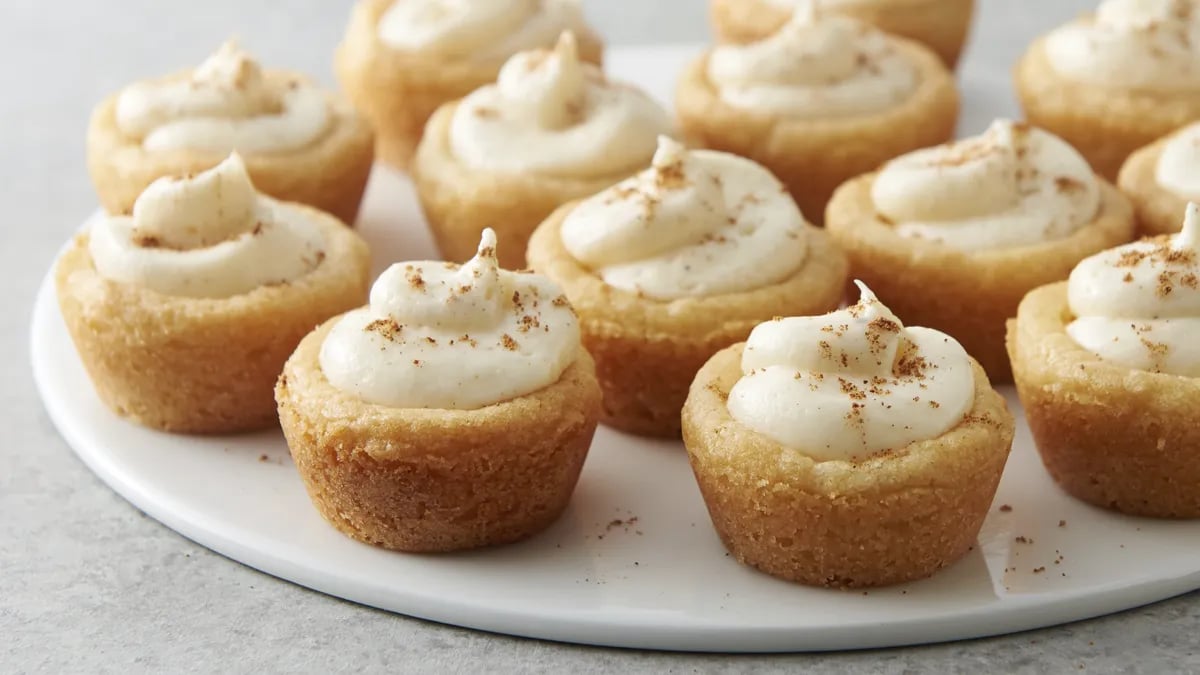 Eggnog Cheesecake Cookie Bites