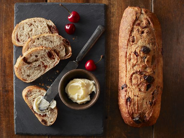 Chocolate, Cherry and Pecan Artisan-Style Baguettes