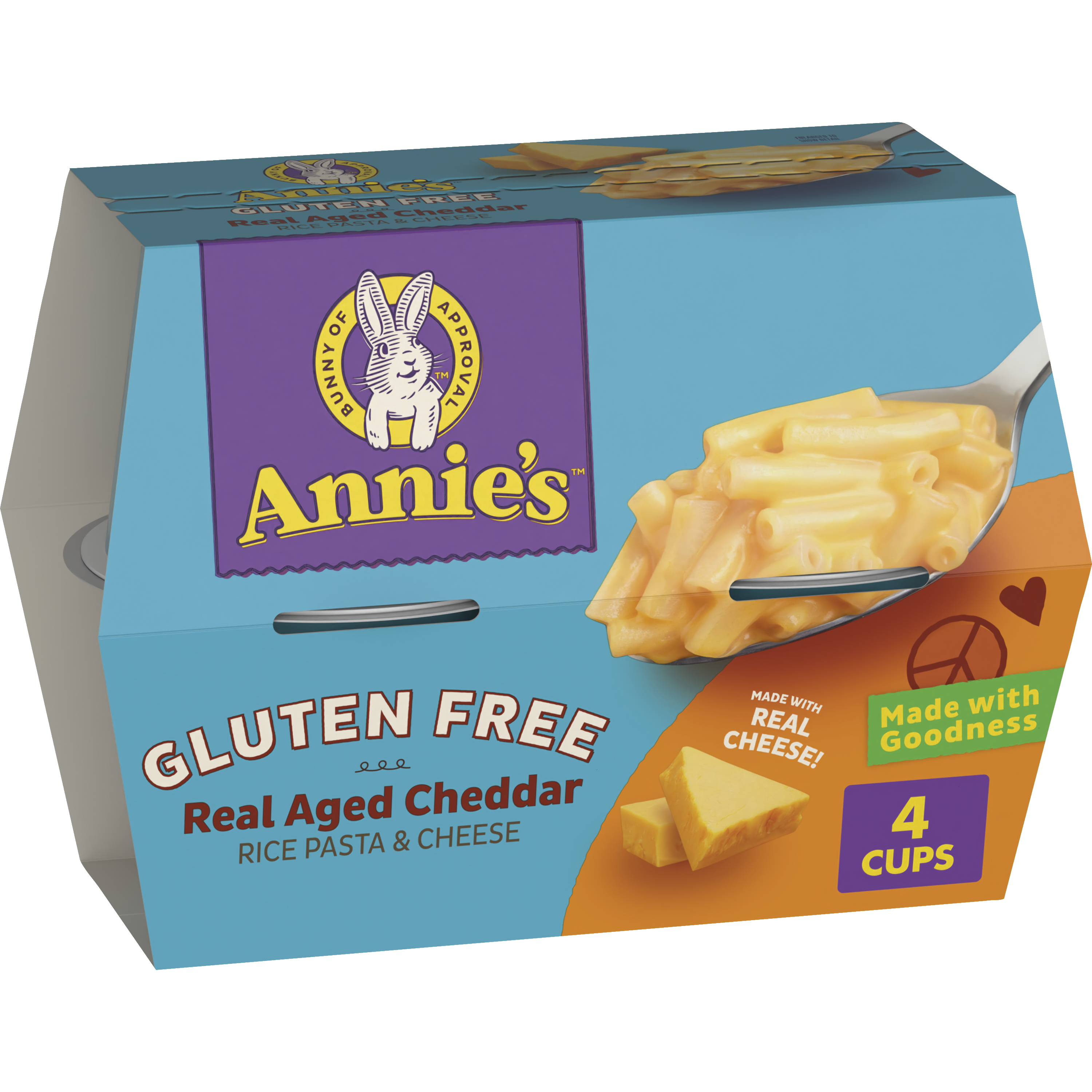 Gluten Free Real Aged Cheddar Microwavable Cups | Annie's