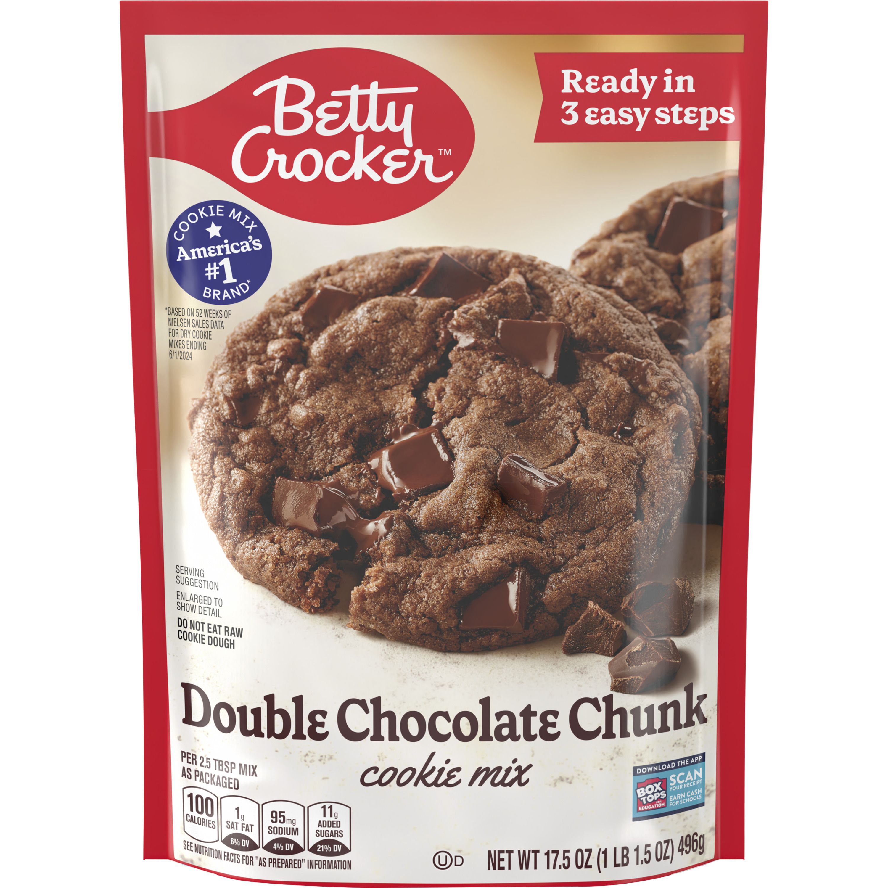 Betty Crocker™ Double Chocolate Chunk Cookie Mix - Front