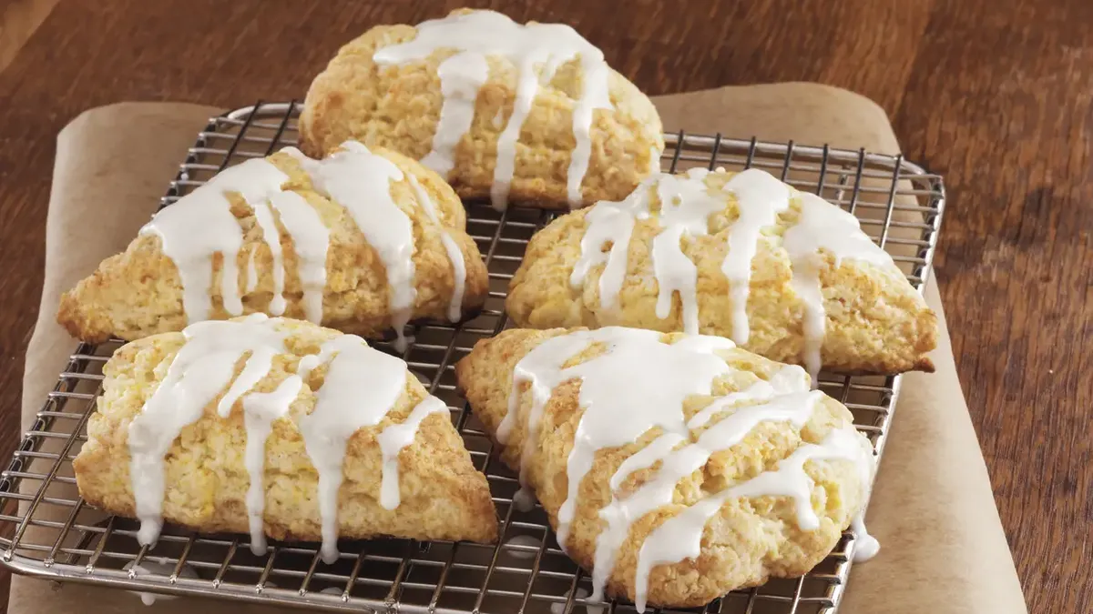 Glazed Orange-Ginger Scones