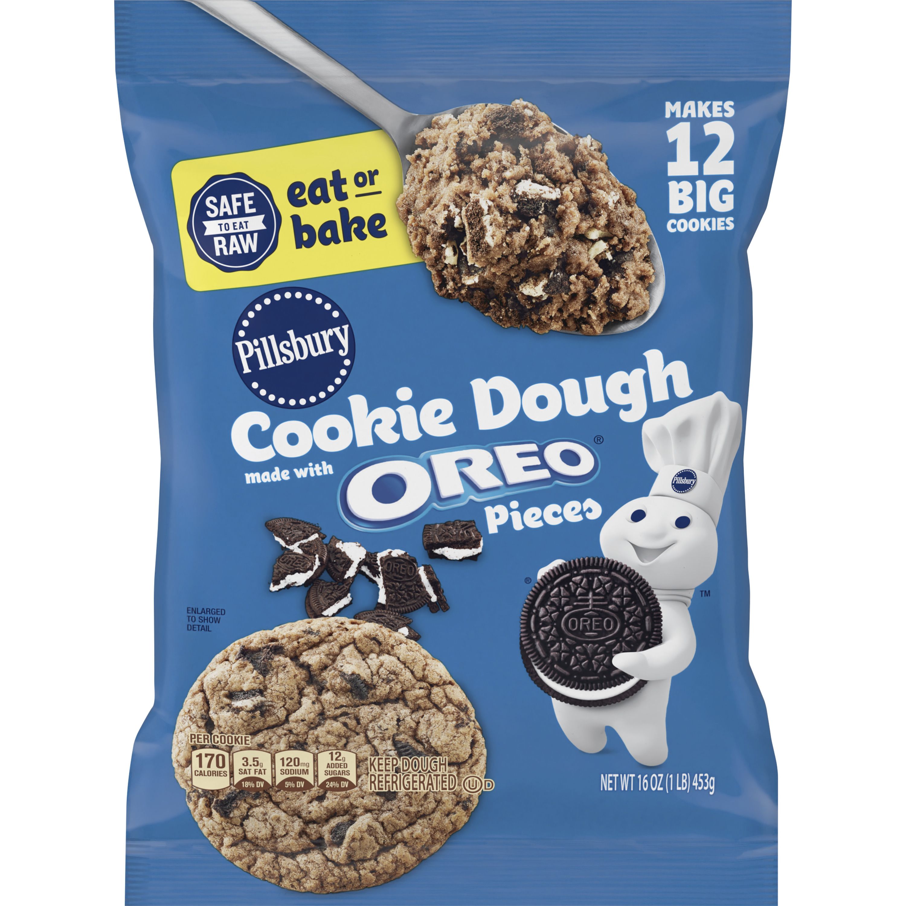 Pillsbury™ Ready to Bake!™ Cookie Dough Made With OREO® Cookie Pieces - Front