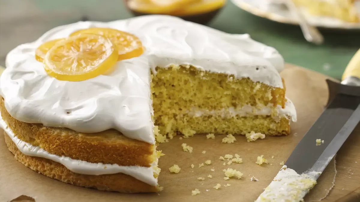 Lemon Cake with Irish Breakfast Tea Frosting