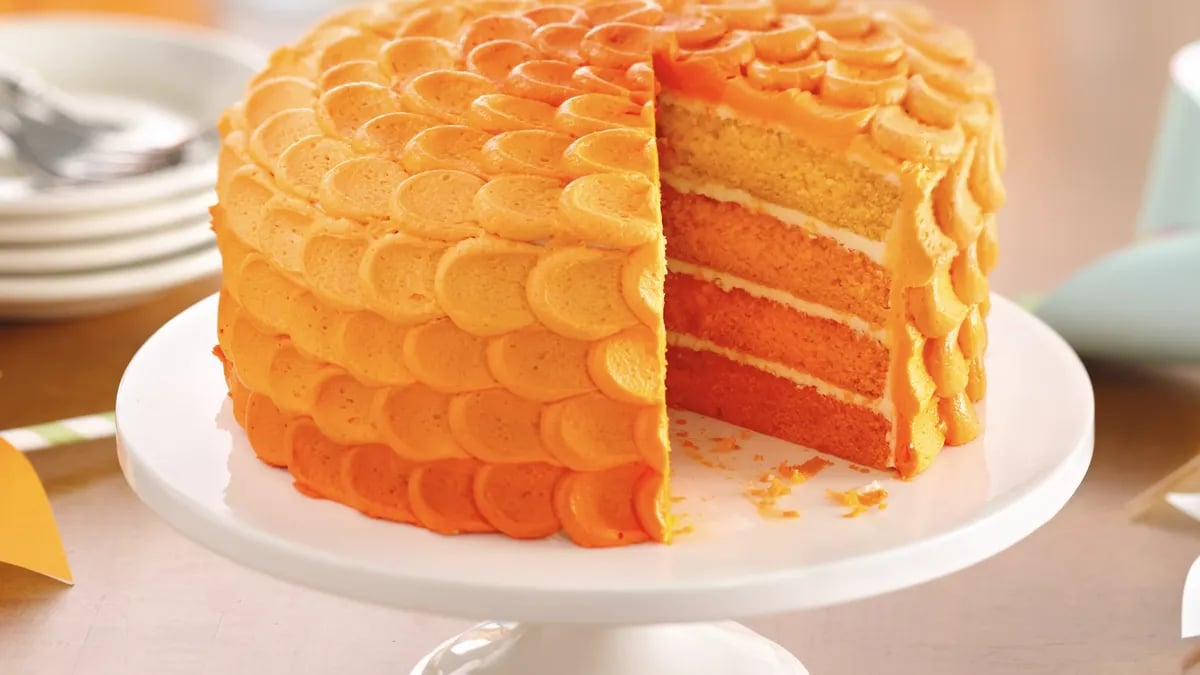 Tangerine Ombre Cake