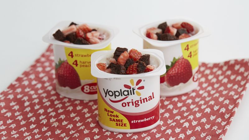 Double Berry Brownie Yogurt Cup