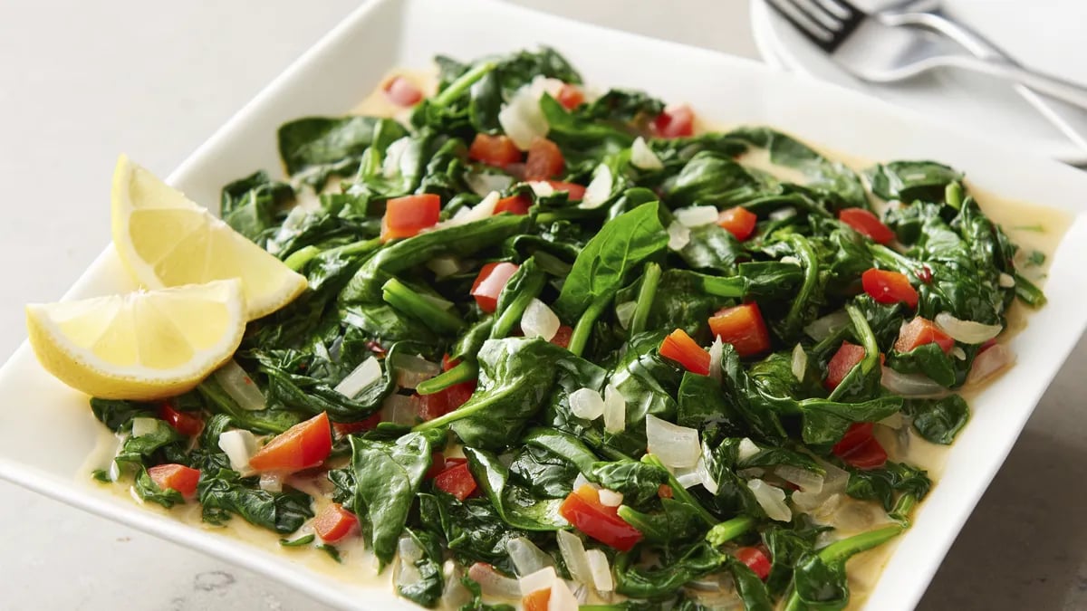 Vegan Creamy Garlic Spinach