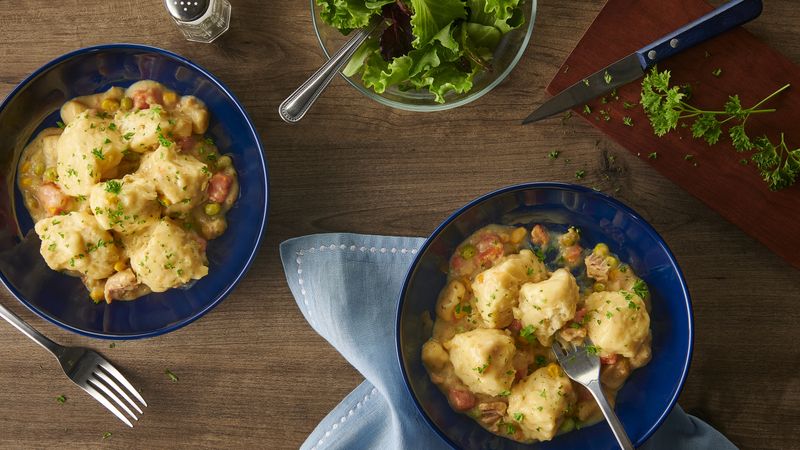 Easy Chicken and Dumplings for Two