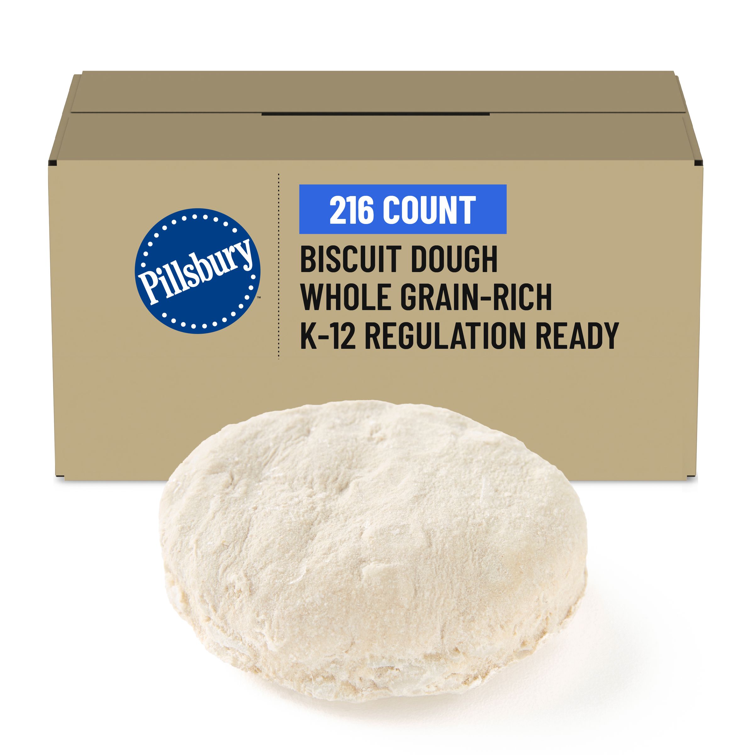  Case Optimized Hero Pillsbury Frozen Biscuit Dough Bulk Whole Grain-Rich 216/2.51 OZ