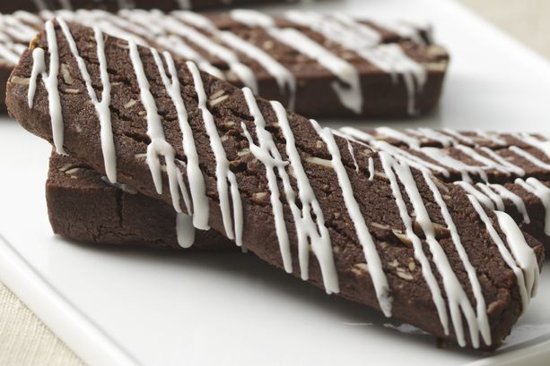 Chocolate Almond Shortbread Sticks